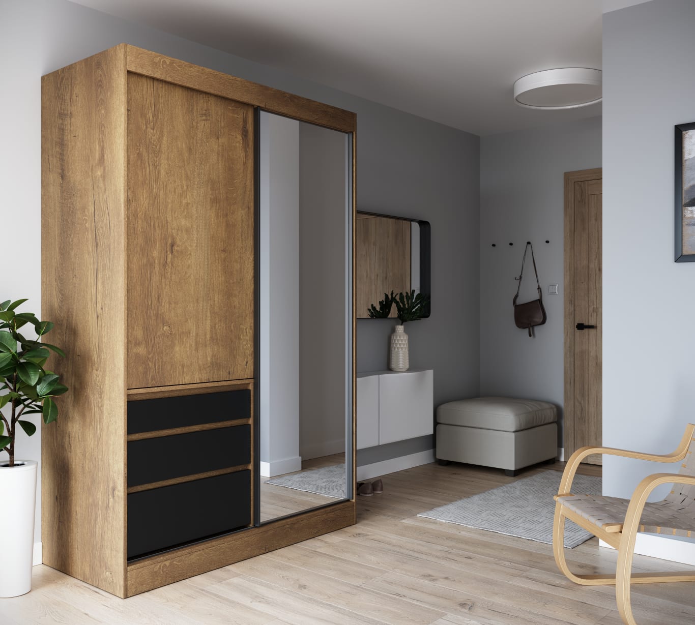Haidar 140 cm Kleiderschrank